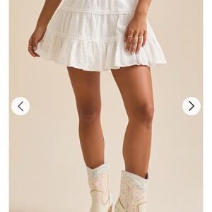 Altar'd State Emma Floral Tiered Mini Skirt
